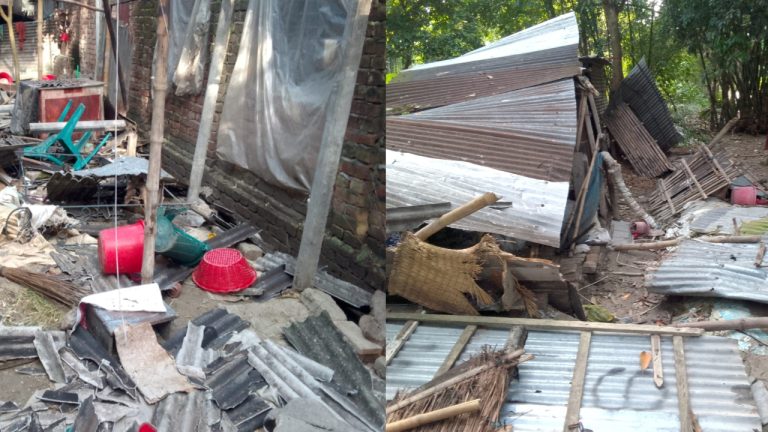ভাঙ্গুড়ায় দফায় দফায় বসতবাড়িতে হামলা ও ভাঙচুর, এলাকায় আতঙ্ক