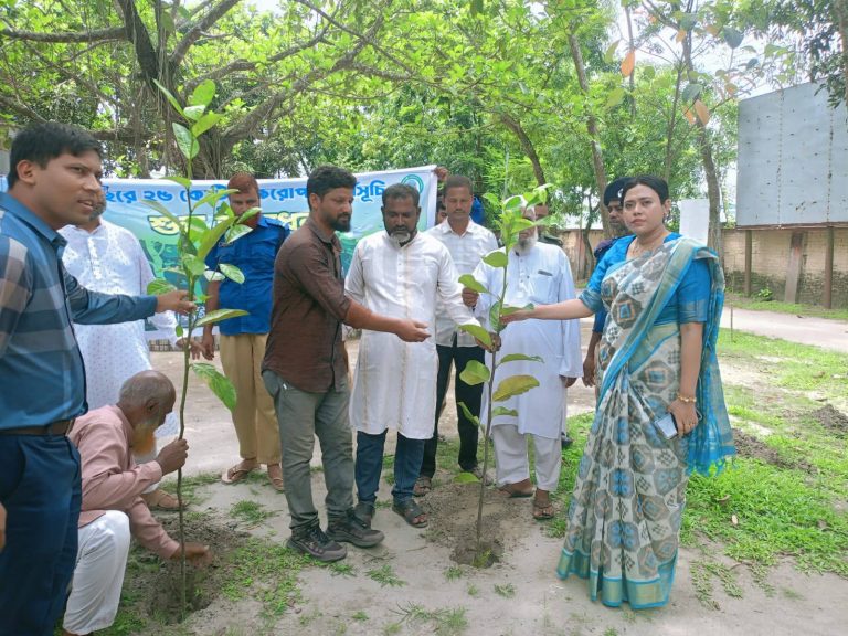 কাউনিয়ায় সারাই ইউনিয়নে ১ হাজার ৮০০ বৃক্ষচারা রোপণ
