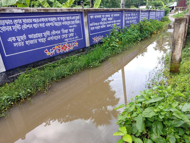 একটু বৃষ্টিতেই ডুবে যায় সড়ক, বছরের পর বছর দুর্ভোগ বর্ণিবাসীর