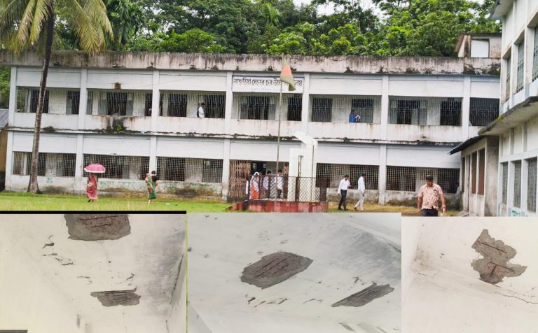 টুঙ্গিপাড়ায় বাশুড়িয়া সেনেরচর উচ্চ বিদ্যালয়ের ভবন বেহাল: আতঙ্কে শিক্ষার্থীরা, দ্রুত সংস্কারের দাবি