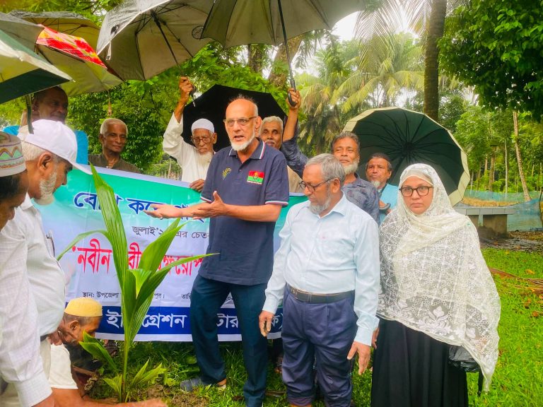 বেশি করে গাছ লাগান—জুলাই ’২৪-এর চেতনায় পিরোজপুরে নবীন-প্রবীণ বৃক্ষরোপণ অভিযান