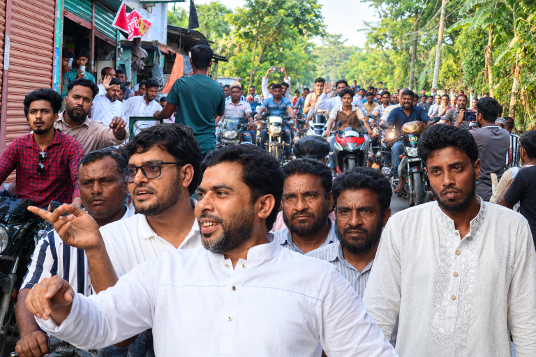 মঠবাড়িয়ায় ৩নং মিরুখালী ইউনিয়ন পরিষদ নির্বাচনে নাজমুল ইসলামের মোটর সাইকেল শোডাউন